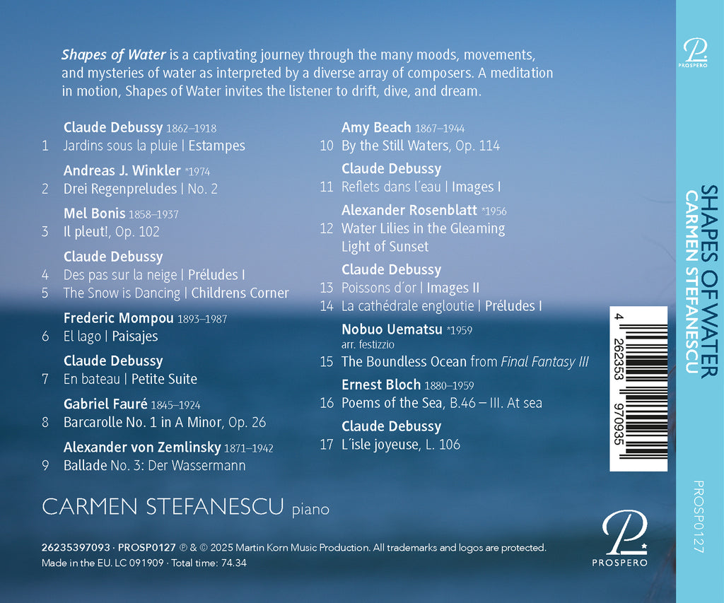 Carmen Stefanescu - Shapes of Water. Piano Music by Debussy and Beyond CD