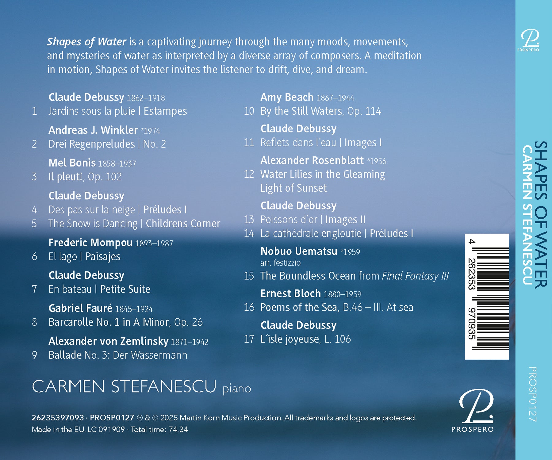 Carmen Stefanescu - Shapes of Water. Piano Music by Debussy and Beyond CD