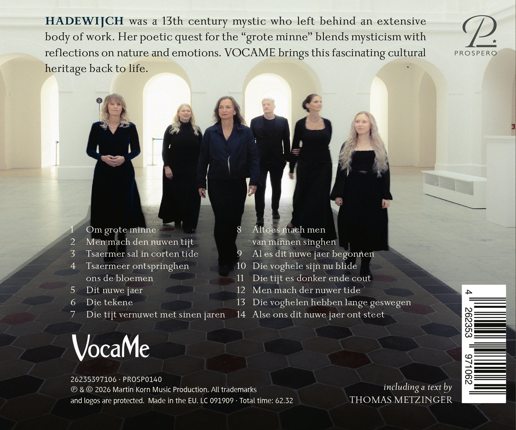 Ensemble VocaMe - Hadewijch - Grote Minne: Spirituality of Love CD [PRE-ORDER]