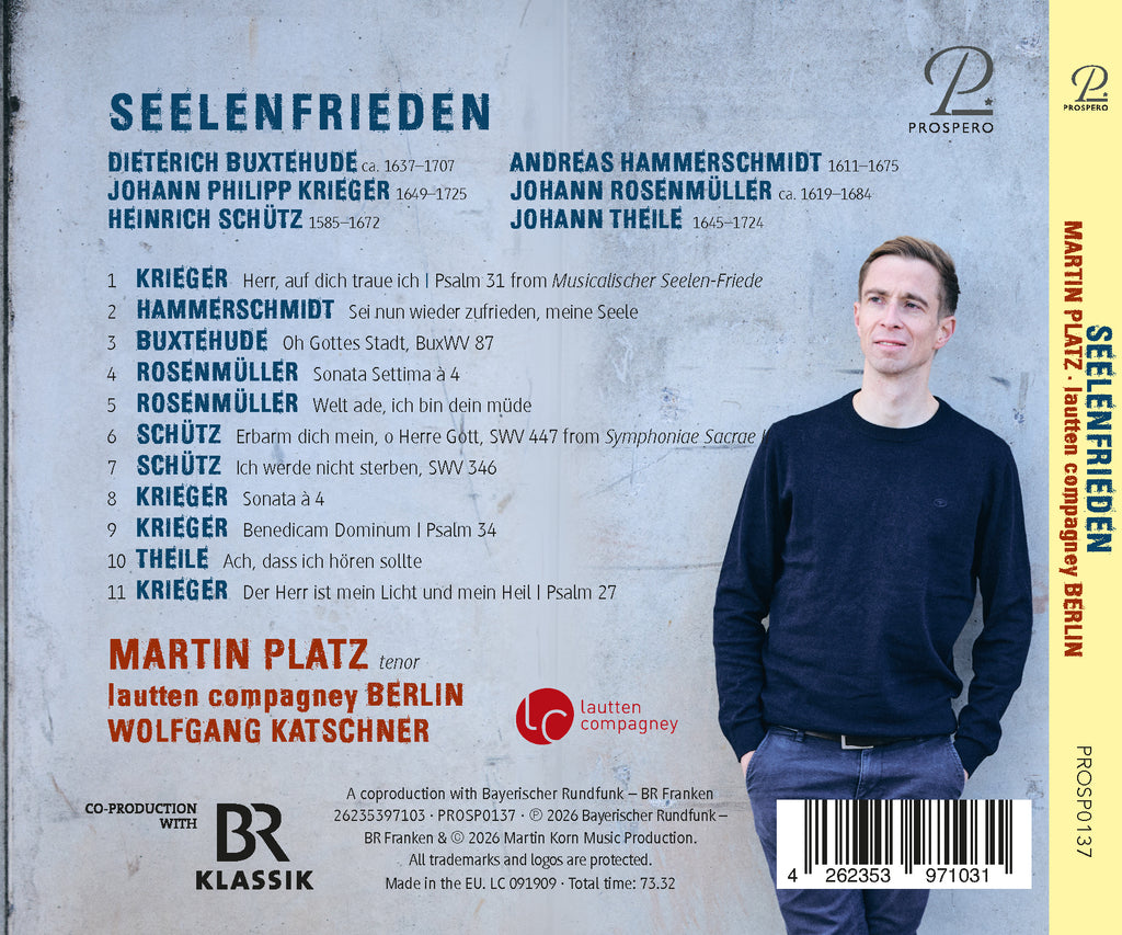 Martin Platz, Lautten Compagney, Wolfgang Katschner - Seelenfrieden - Baroque vocal music by Buxtehude, Krieger, etc. CD