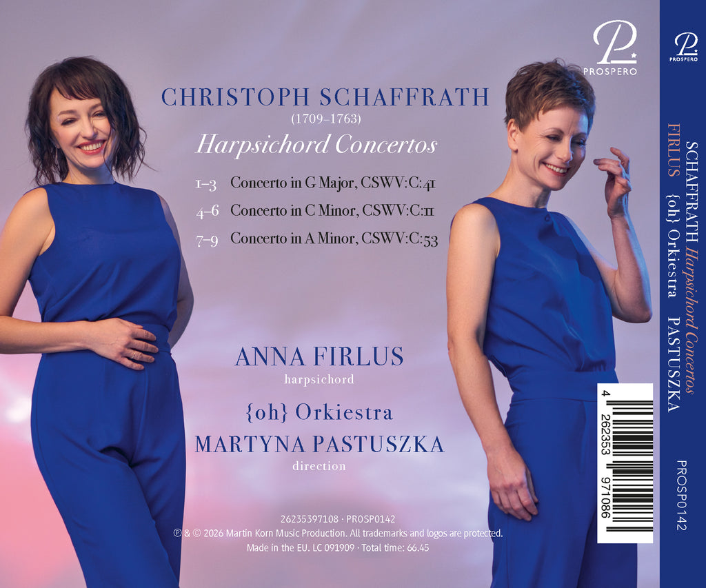 Anna Firlus / {oh!} Orkiestra / Martyna Pastuszka - Schaffrath: Harpsichord Concertos CD [PRE-ORDER]
